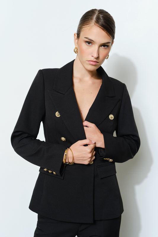 Finny Gold Button Tailored Blazer
