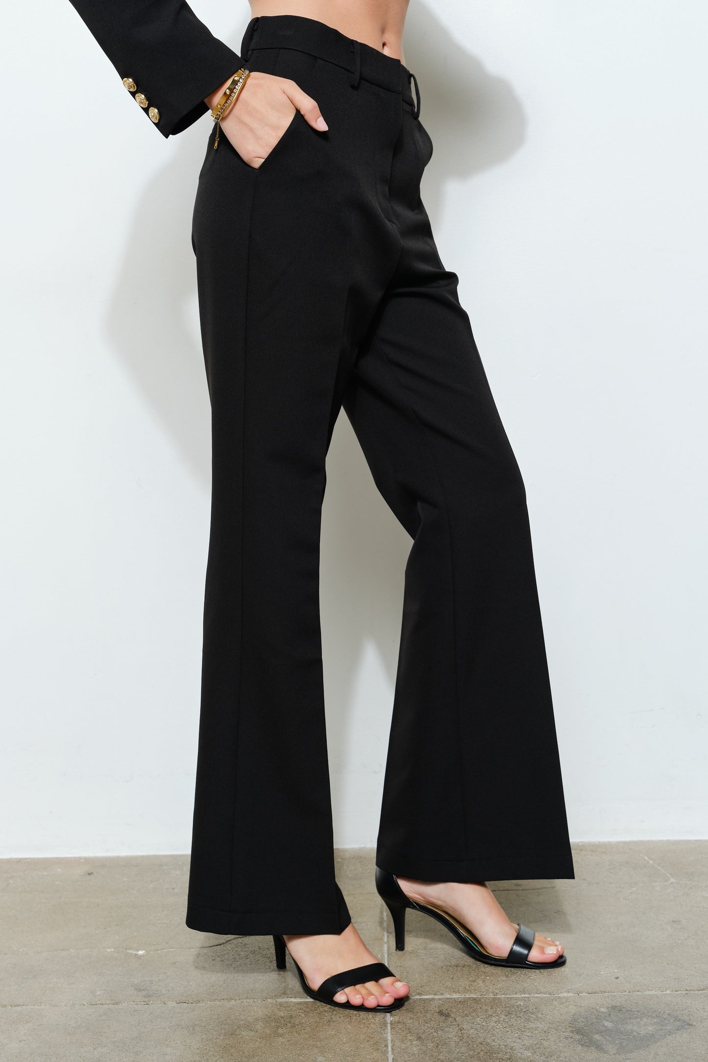 Finny High-waisted Flared Tailored Pants