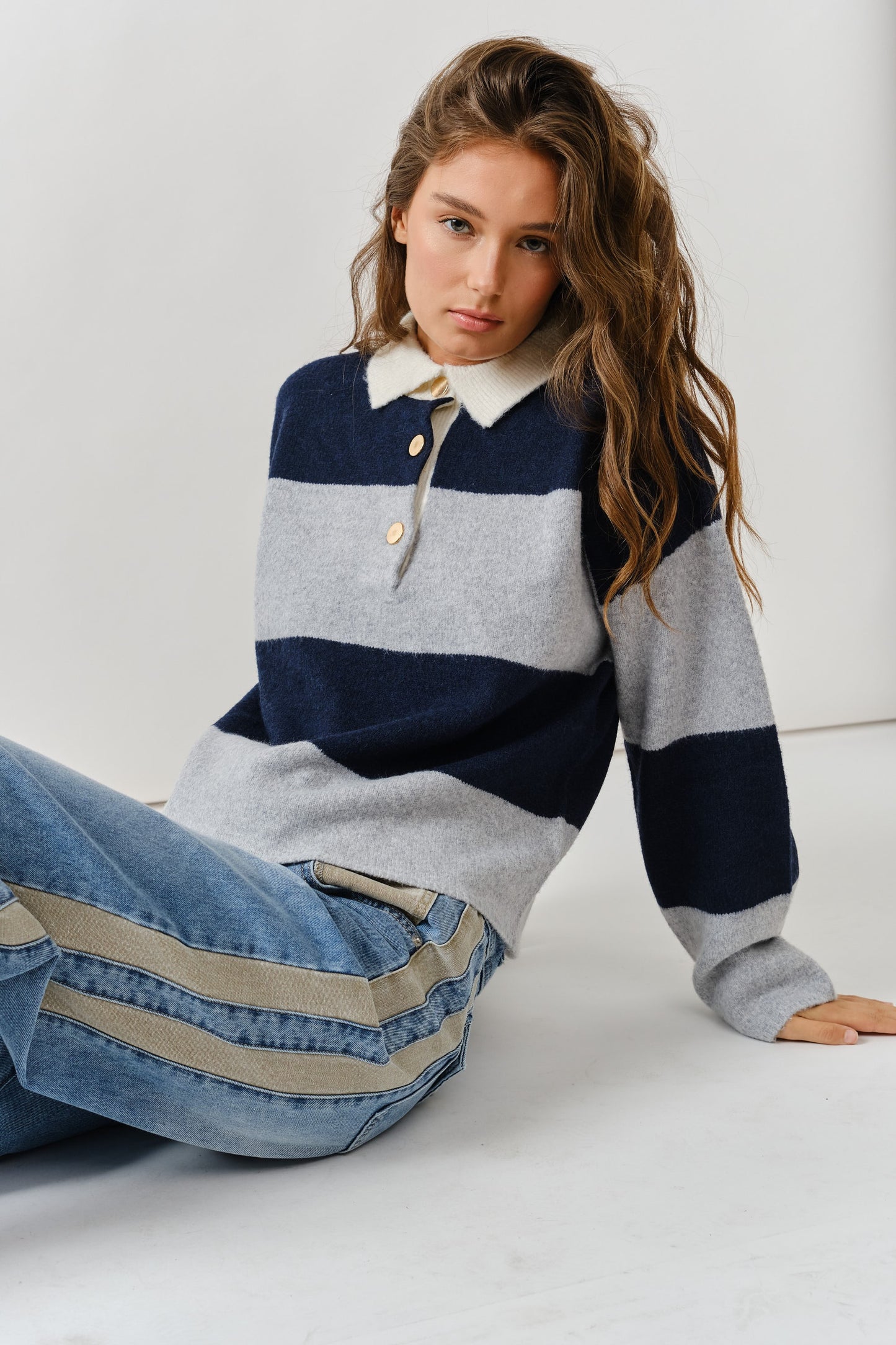 Hadley Striped Polo Sweater