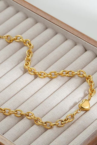 18K Stainless Steel Chain Heart Necklace