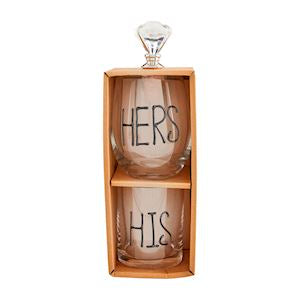 His & Hers Glass & Stopper Sets