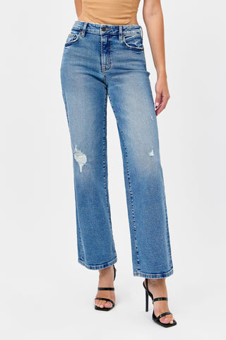 Logan-Hidden Grinded Stretch Dad Jean