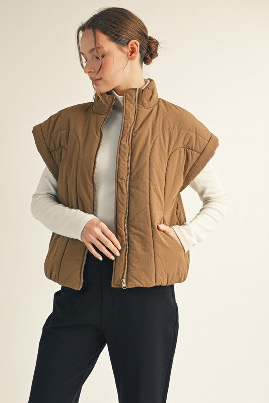 Mocha Puffer Vest