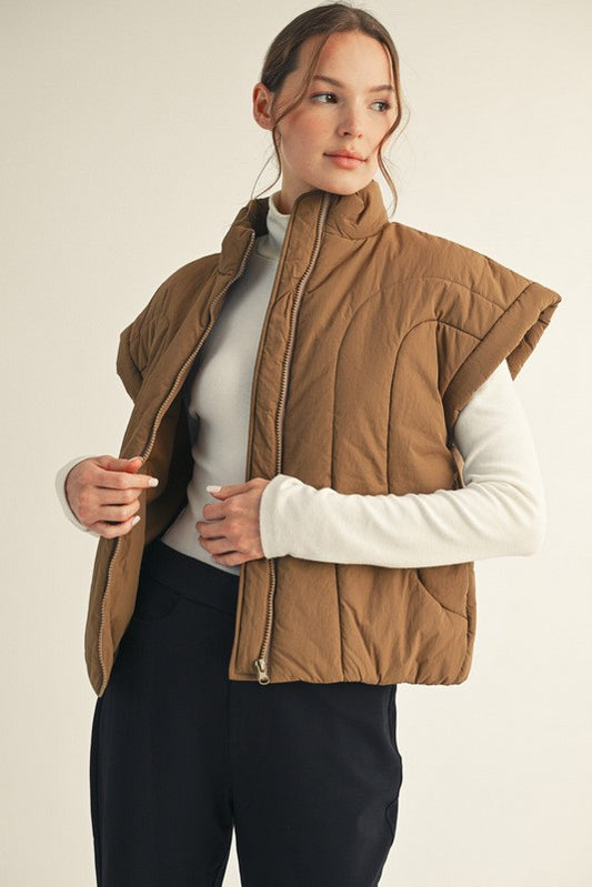 Mocha Puffer Vest