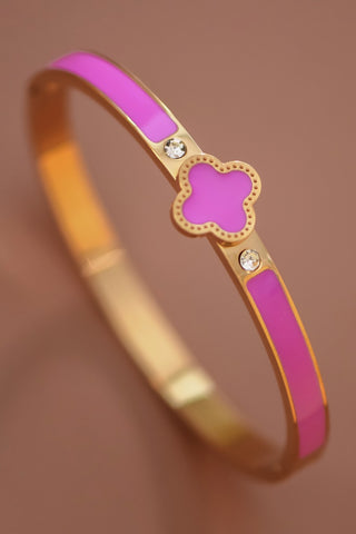 18K Waterproof Non-Tarnish Stainless Steel One Clef Bangle