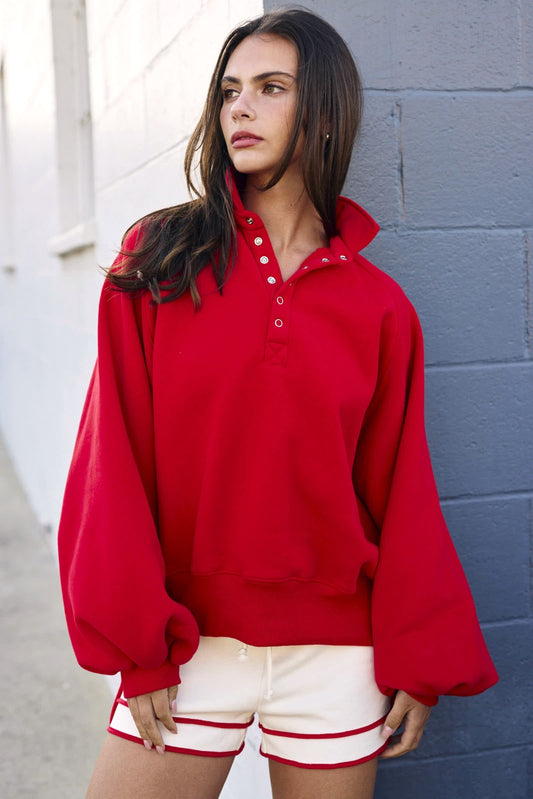 Piper Snap Button Collared Sweater