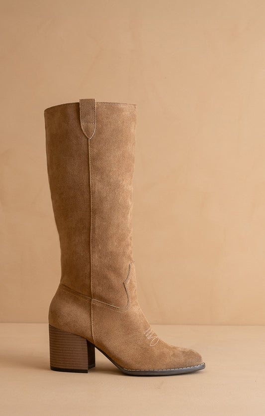 The Roxanne - Knee High Western Bucket Boot
