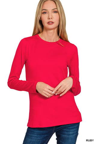 Rosalie Long Sleeve Round Neck Tee