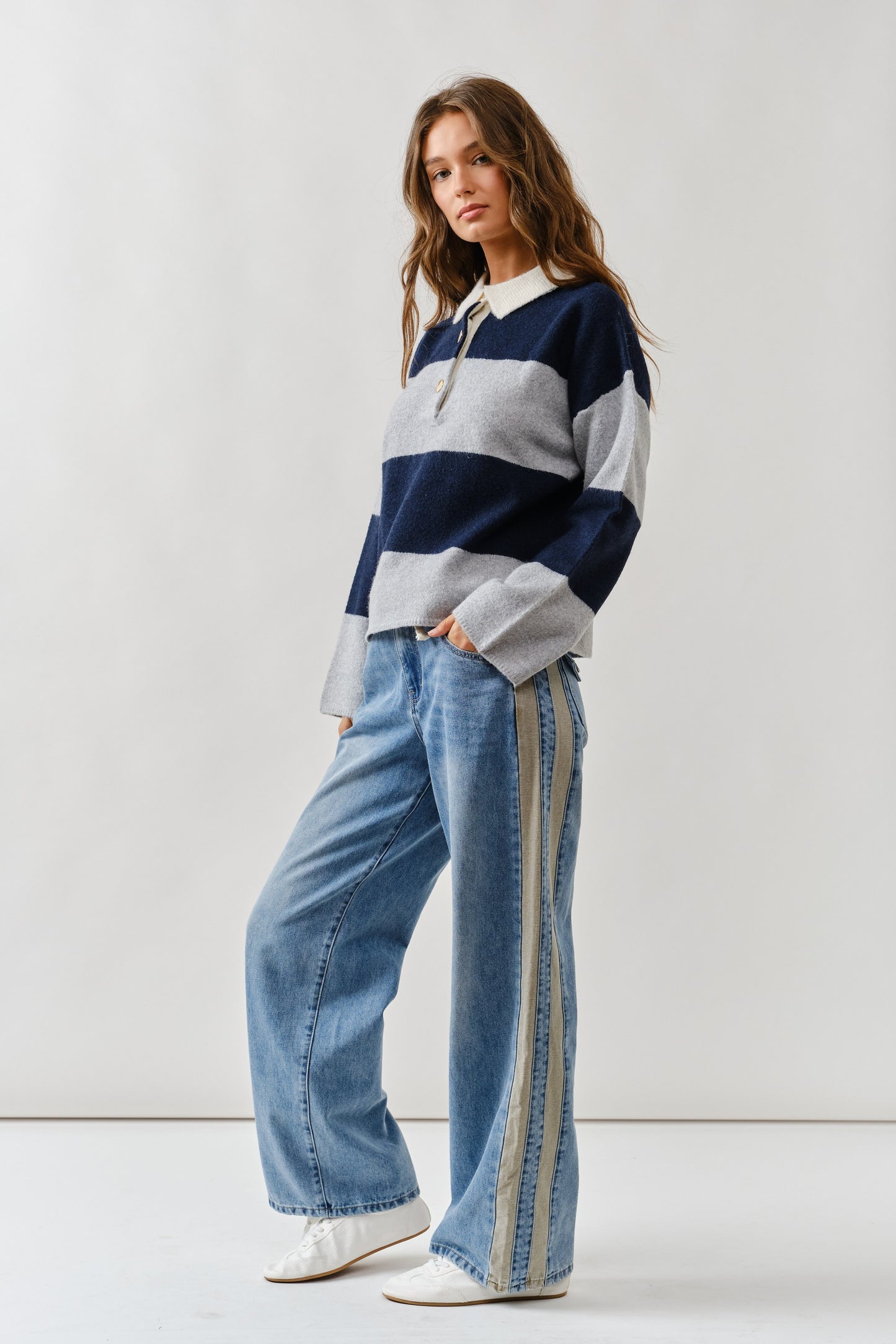 Hadley Striped Polo Sweater