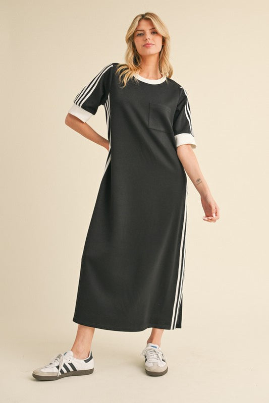Samantha Sporty Chic Casual Maxi Dress