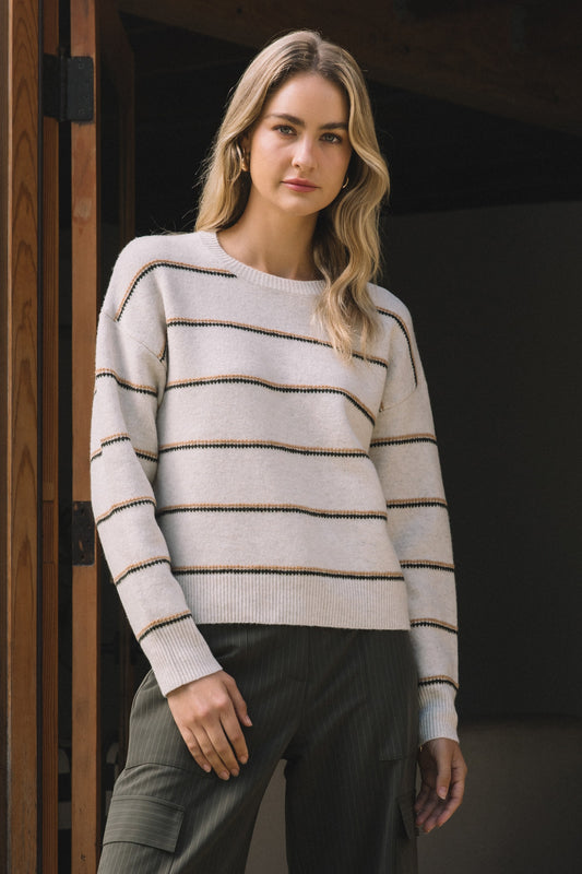 Tessa Crewneck Stripe Sweater