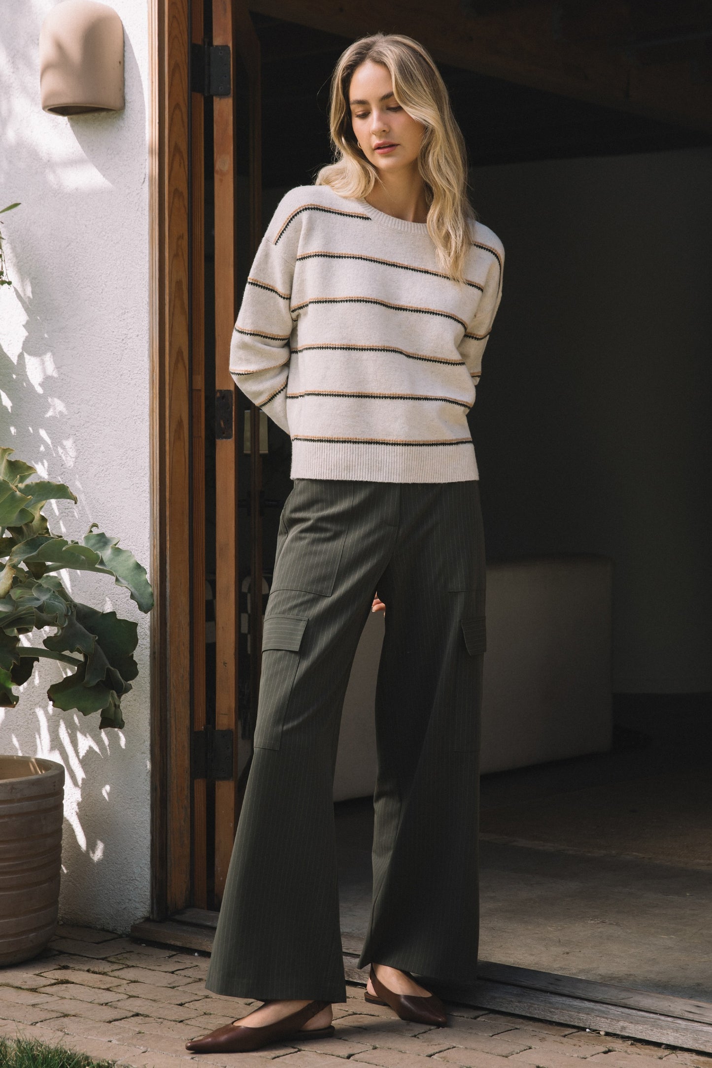 Tessa Crewneck Stripe Sweater