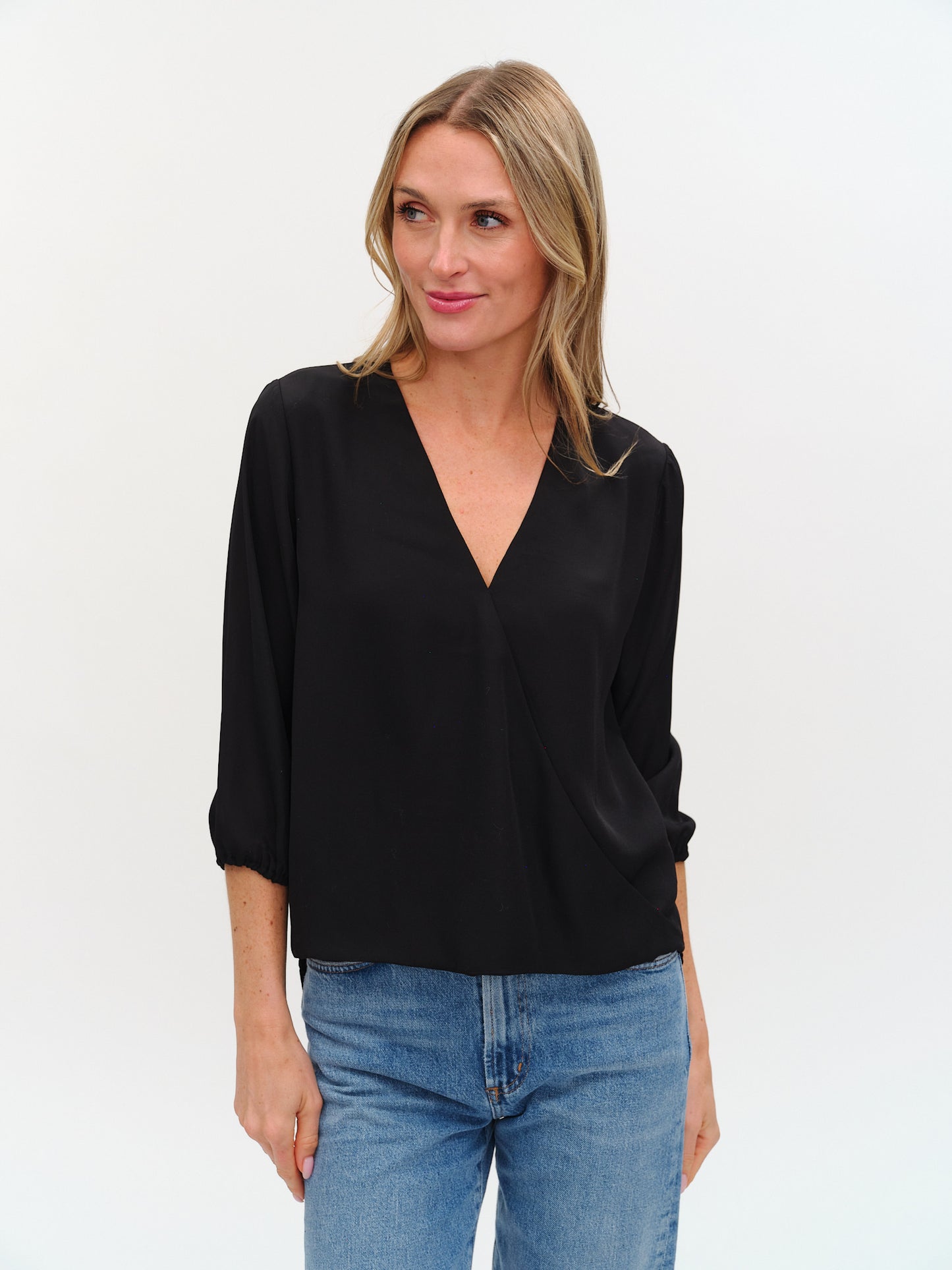 Vanessa 3/4 Sleeve Surplus Blouse