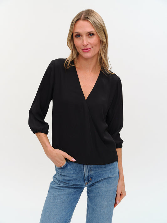 Vanessa 3/4 Sleeve Surplus Blouse