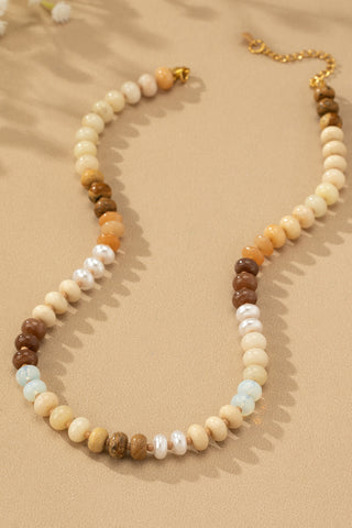 Agate Gemstone Beaded Necklace