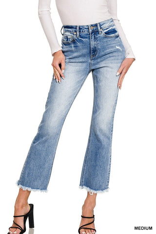 Vera HR Straight Cropped Denim Jeans