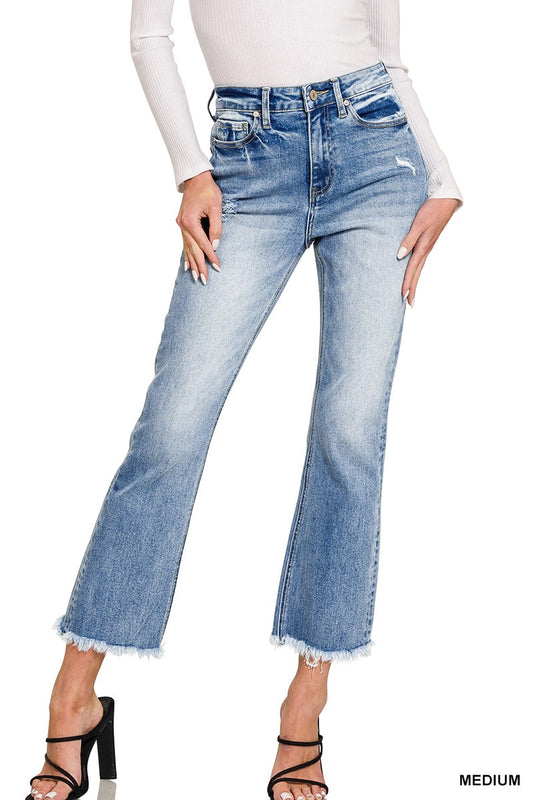 Vera HR Straight Cropped Denim Jeans