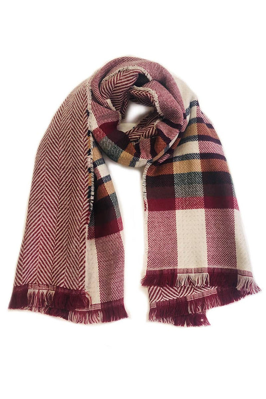 Reversible Plaid Scarf