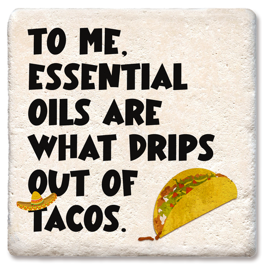 Essential oils taco coaster