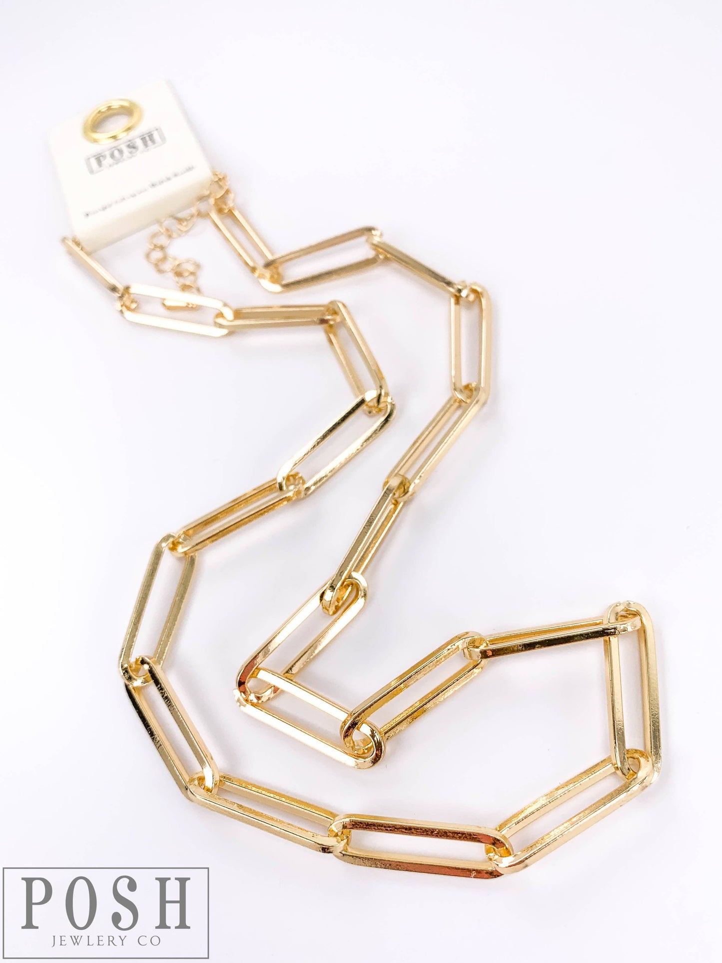 Large Paperclip Chain Necklace