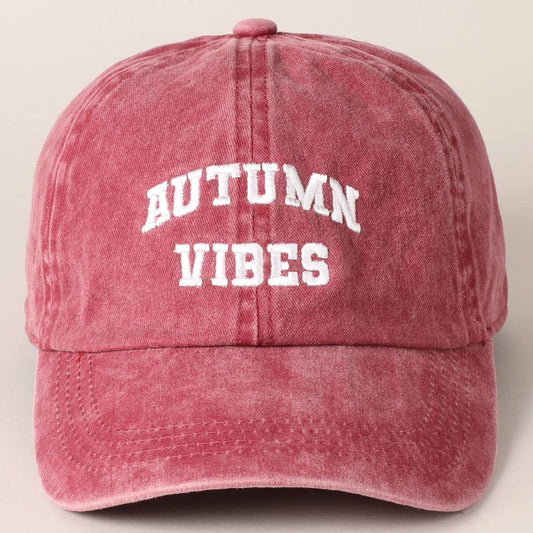 Autumn Vibes Embroidery Baseball Cap
