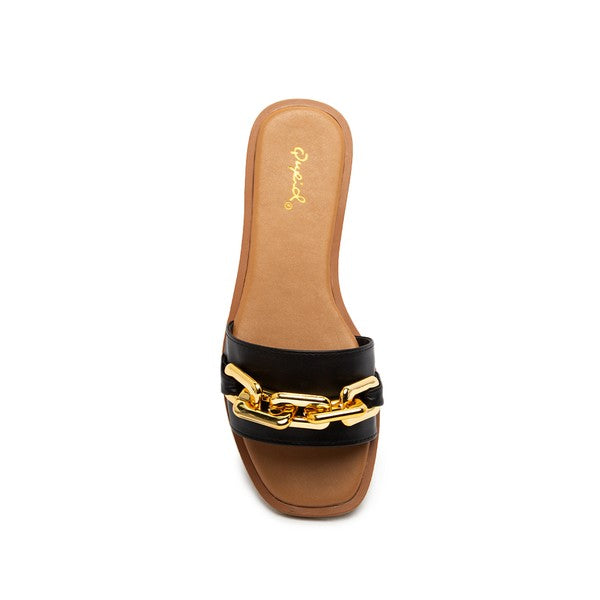 Band Chain Slide Sandal