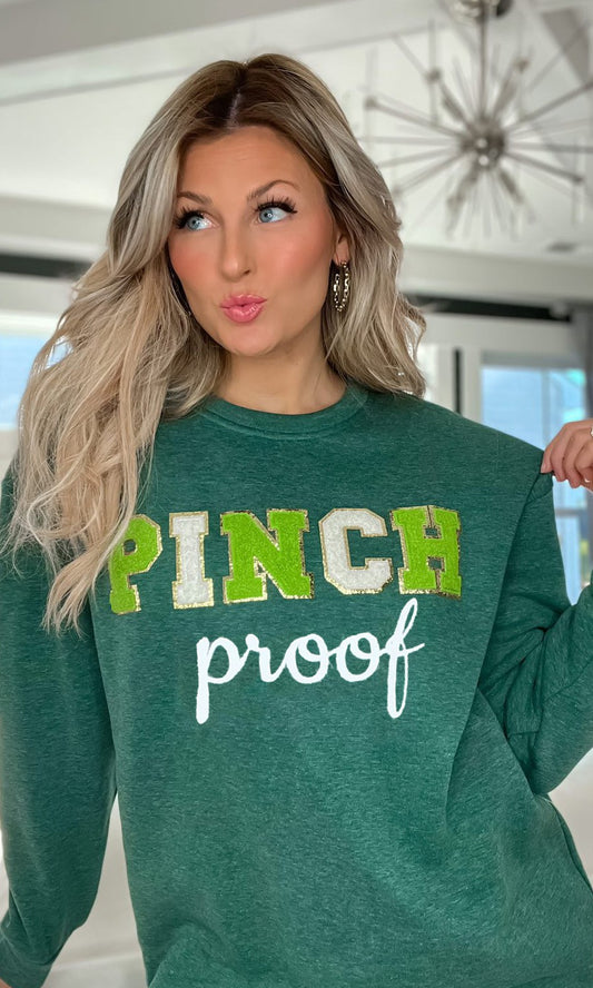 Pinch Proof Chenille Letter Sweatshirt