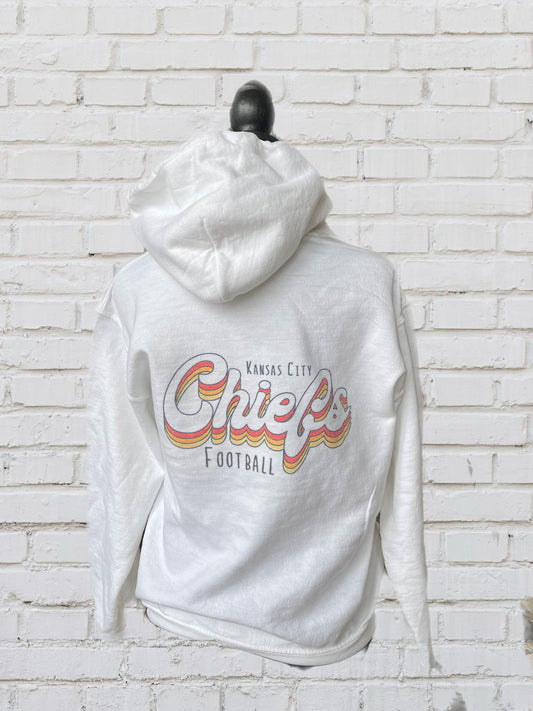 White Retro Chiefs Hoody