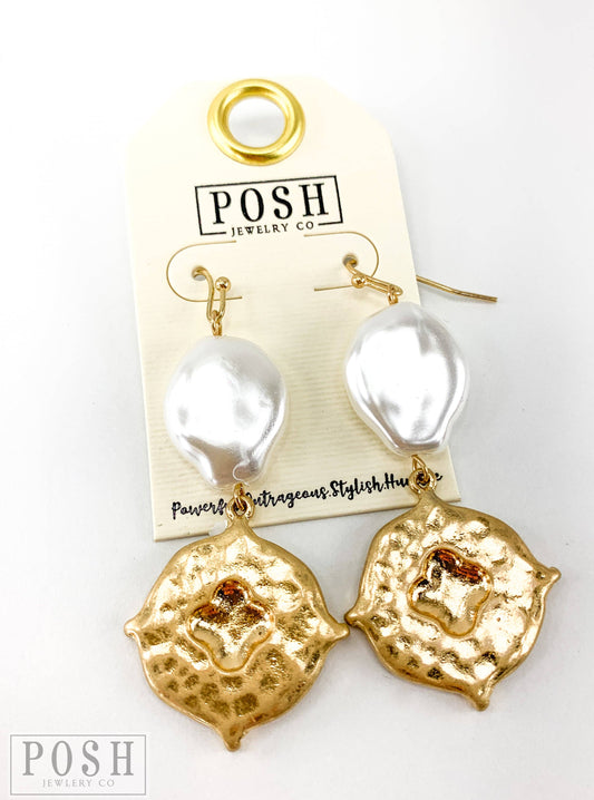 Pearl & Coin Earring