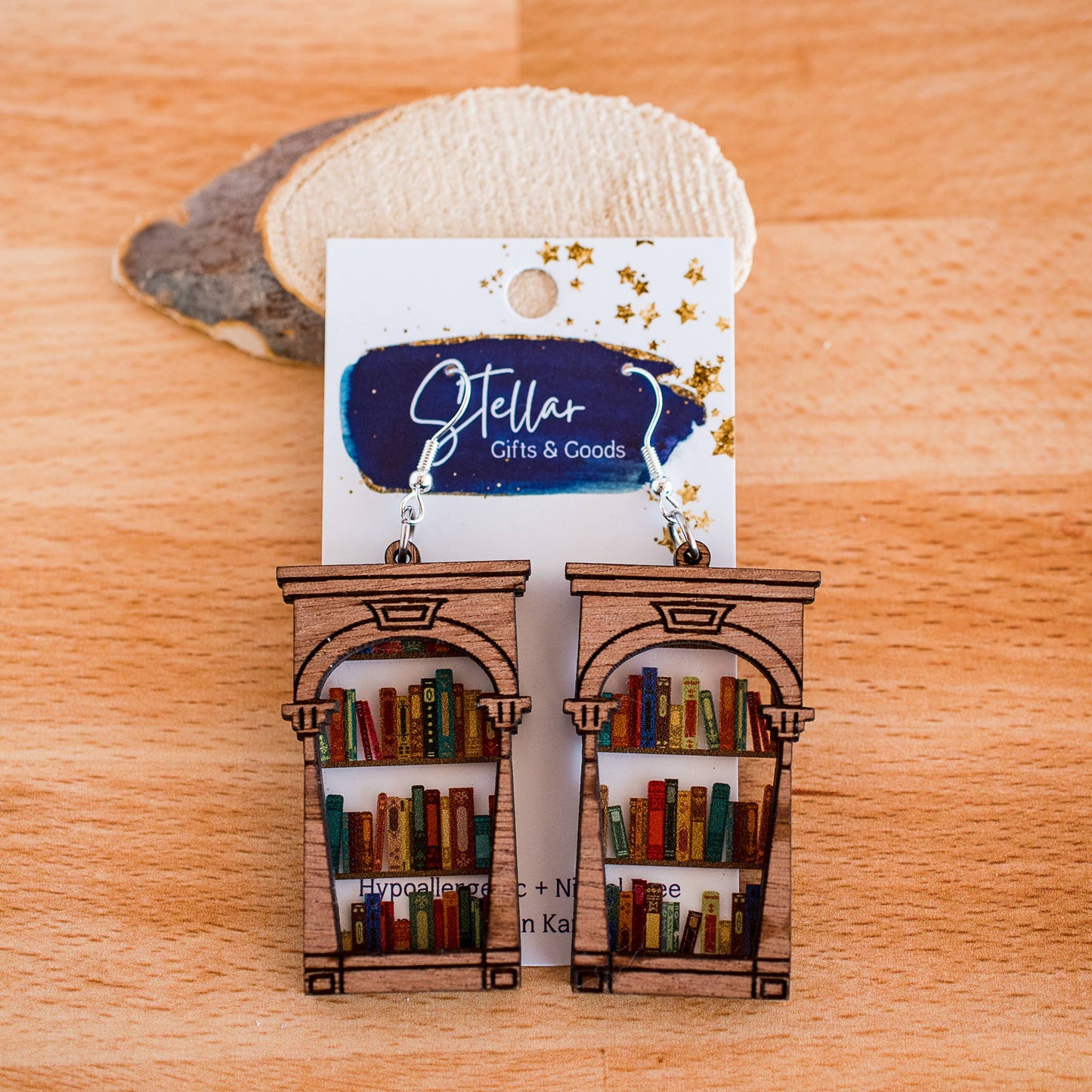 Antique Bookcase Earrings