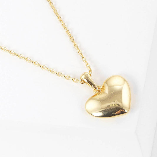 Gold-Dipped Heart Charm Necklace