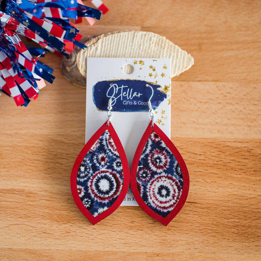 Americana Tie Dye Earrings
