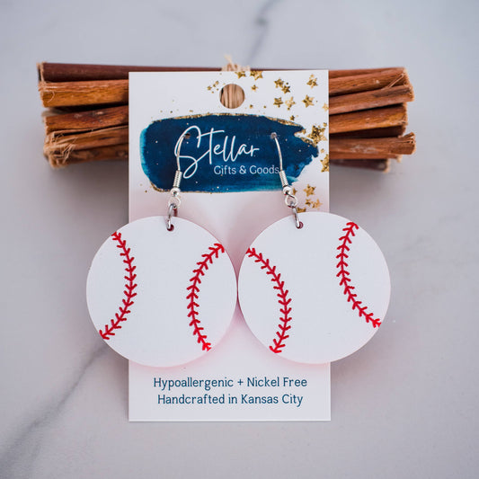 Baseball Earrings